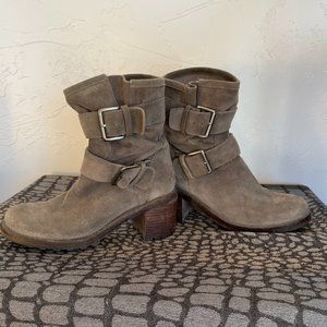 Sam Edelman Slouch/combat  Boots, sz 6.5 / 37, gray